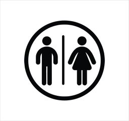 Toilet and Restroom set of web icons in line style. WC signs including man, woman, shower, baby care, handicap symbol, no smoking, no trash. Editable stroke. Vector illustration
