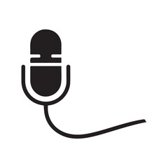 Microphone with Attached Cable Icon
