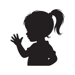 Blowing a Kiss Little Girl