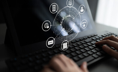 Software development with coding overlays, programming languages, developer tools, mobile app creation, and advanced programming for digital product development and software solutions. Entice