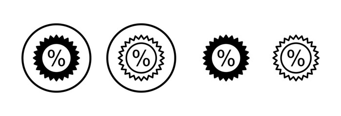 Discount icon logo design. Discount tag sign and symbol