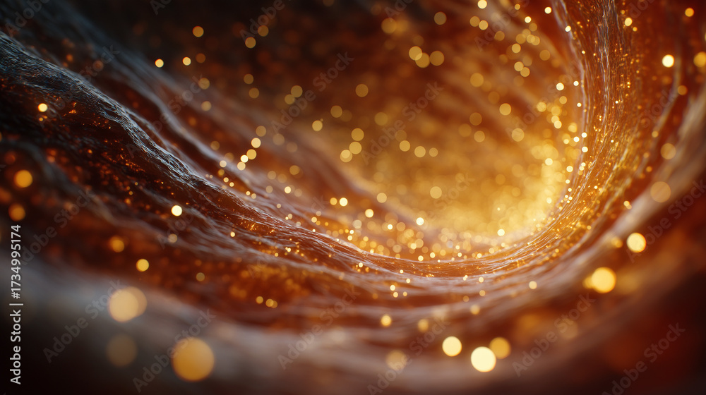Wall mural glowing abstract: a swirling vortex of light and energy, showcasing a dynamic flow with mesmerizing 
