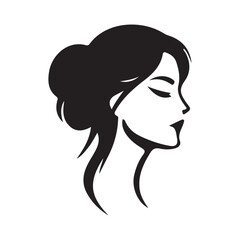 Elegant Woman Profile Silhouette