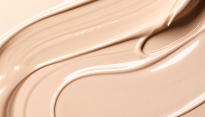 Nude liquid foundation light beige grainy gradient background, ivory cosmetics smooth texture banner, copy space