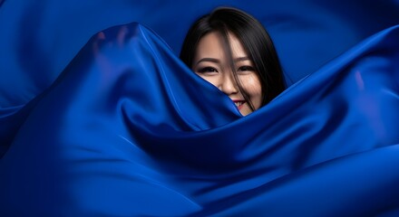 Playful Young Asian Woman Baking: Whisk and Flour
