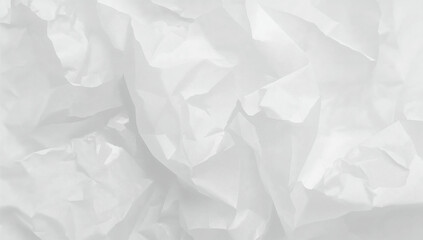 Obraz premium Delicate white tissue paper background with soft wrinkles and semi-transparent layers. Light, airy paper texture for modern design and presentation.