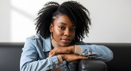 Smiling Young Black Woman Cooking in Modern Kitchen