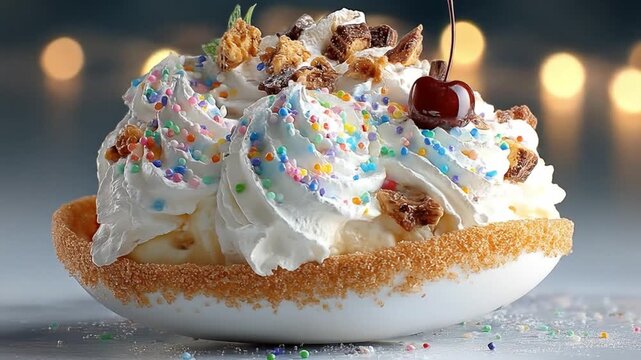 Ice cream sundae dessert