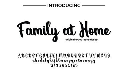 Family at Home - Elegant Script Font for Smooth Handwritten Design and Creative Typography