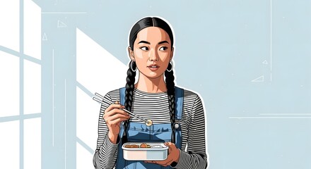 Thoughtful Young Woman Holding Whisk, Baking Concept