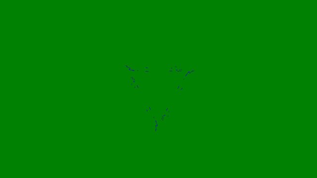 A green background with white border and screen deer head on clock it green screen animated chromakey background layers figure backgrounds elements gesture creative movement composition