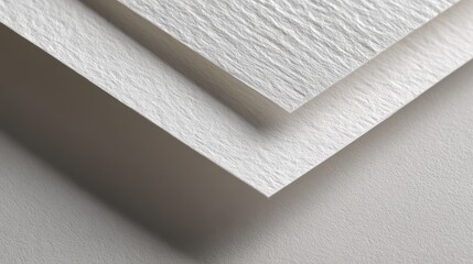Abstract Textured Paper Layers with Soft Shadows and Subtle Lighting.