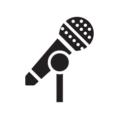 Microphone Icon on Stand