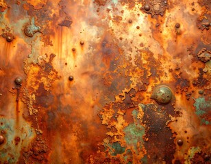 Intricate rusty surface with detailed corrosion and unique textures of aged metal