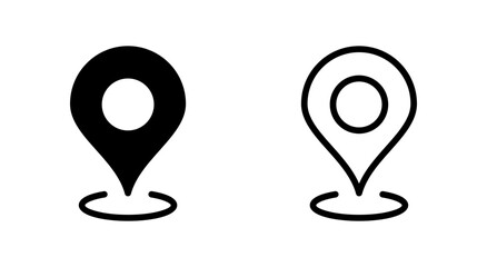 Address icon symbol for apps and websites. home location sign and symbol. pinpoint
