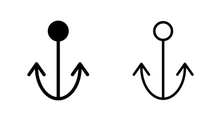 Anchor icon symbol for apps and websites. Anchor sign and symbol. Anchor marine icon.