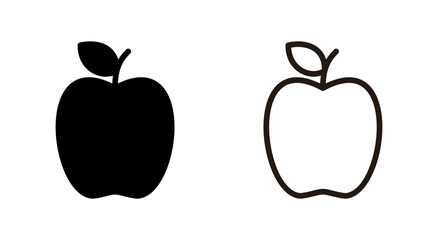 Apple icon symbol for apps and websites. Apple sign and symbols for web design.