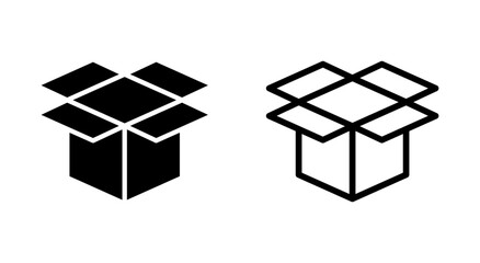 Box icon symbol for apps and websites. box sign and symbol, parcel, package