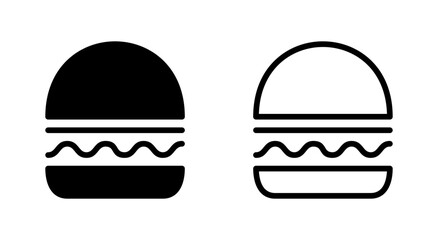 Burger icon symbol for apps and websites. burger sign and symbol. hamburger