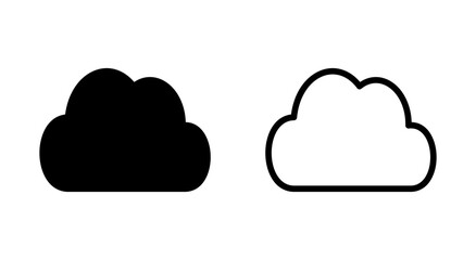 Cloud icon symbol for apps and websites. cloud sign and symbol