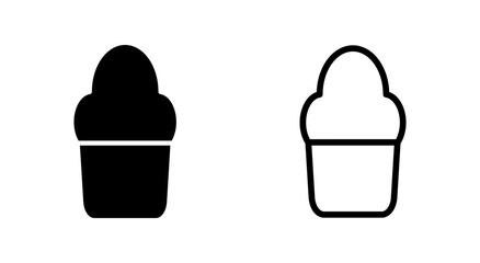 Cup cake icon symbol for apps and websites. Cup cake sign and symbol