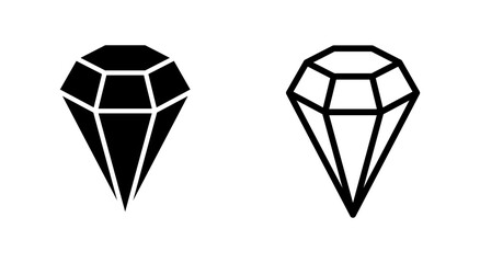 Diamond icon symbol for apps and websites. diamond gems sign and symbol