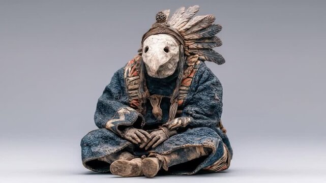 Ceramic figure native american style
