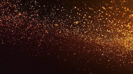 Golden specks float across a dark gradient background, creating a magical feeling