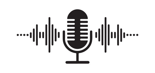 vector illustration of microphone