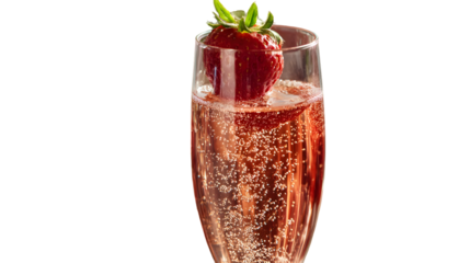 Celebrate with a vibrant strawberry champagne flute, a burst of effervescent delight and fruity freshness for your most festive occasions and elegant gatherings.