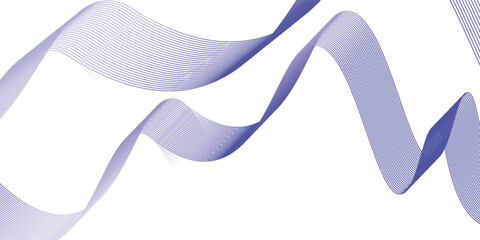 Modern abstract background with wavy blue lines on a white background art