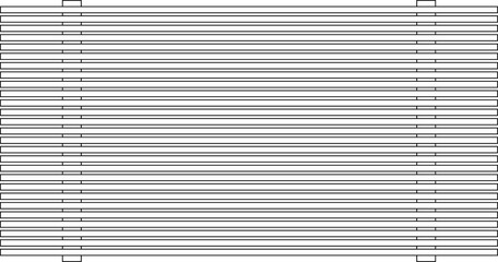Fototapeta premium Coffee Table Rectangle Louvre Wood Top View Line Drawing. 14