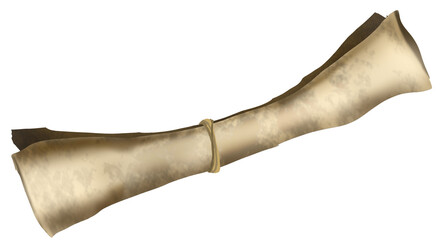 古びた紙・巻物・地図ゲームアイテム・ファンタジー風素材