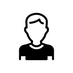 Monochrome Silhouette of a Person Simple Avatar for User Profile