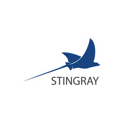 Stingray logo ilustration vector flat design