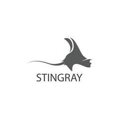 Stingray logo ilustration vector flat design
