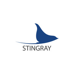 Stingray logo ilustration vector flat design