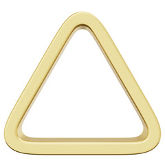 3D Golden Triangle Frame Icon