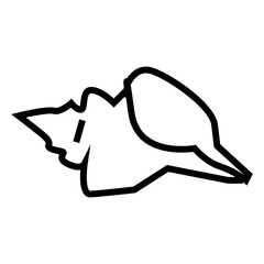 vector illustration of a conch horse sea animal 