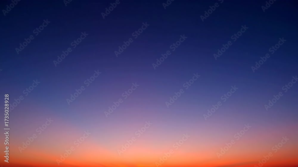 Canvas Prints a smooth, captivating gradient of colors transitions across the sky from horizon to zenith during tw