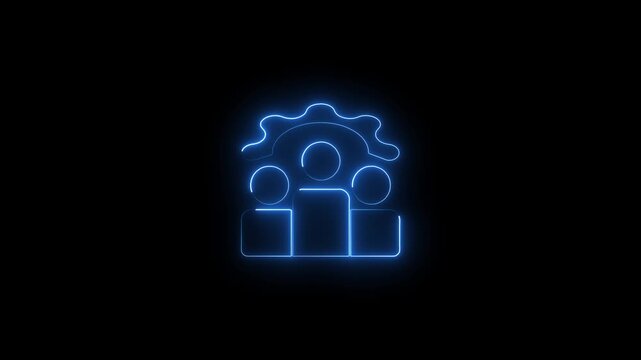 Realistic premium quality management glow icon animation 4k uhd loop template for application design web interface user experience screen components and product review feedback motion graphics.