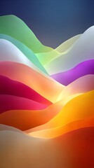Abstract colorful waves depicting harmony and vibrancy in digital design.