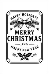 Happy Merry Christmas Template Design