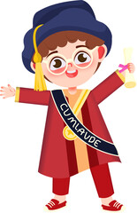 Character Graduation Illustration