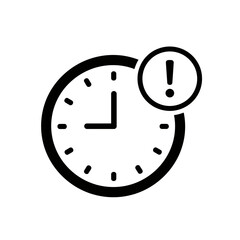 Deadline Alert Icon – Time Warning, Urgency, Schedule Reminder Vector Symbol