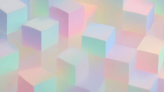 abstract background with colorful squares, cube