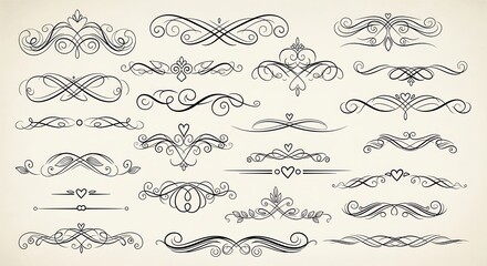 Obraz premium Elegant Decorative Flourishes and Ornaments.