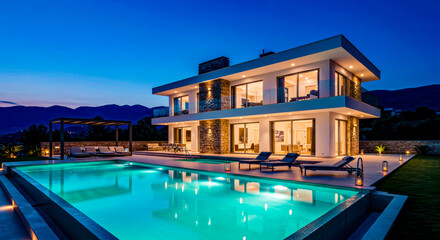 Fototapeta premium Invest in a dream: a premium home with a terrace and garden