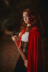 Fototapeta premium scarred axe portrait