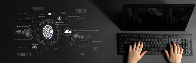 Biometric fingerprint identification and cybersecurity system ensuring secure access, identity...